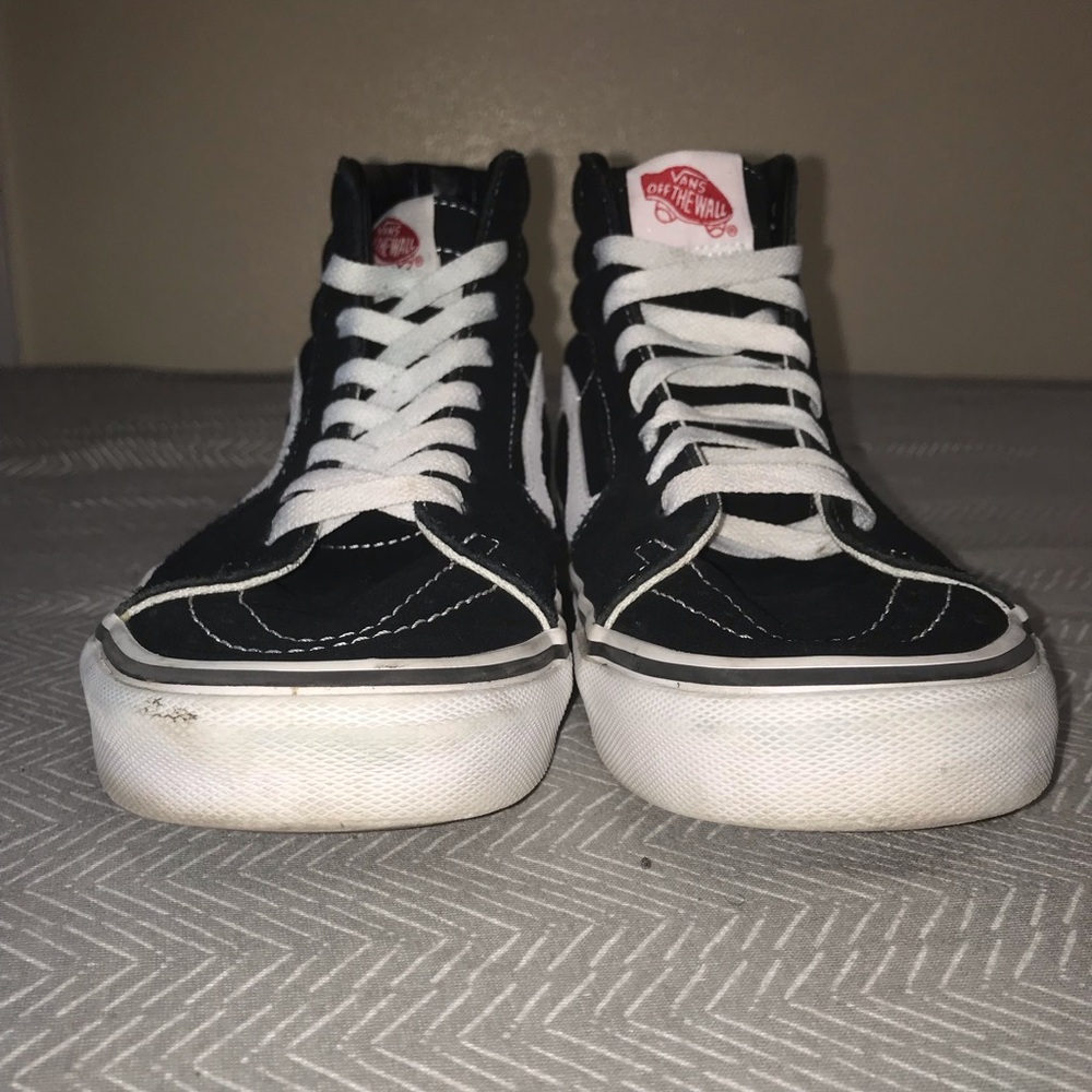 Black & White Sk8-Hi Vans